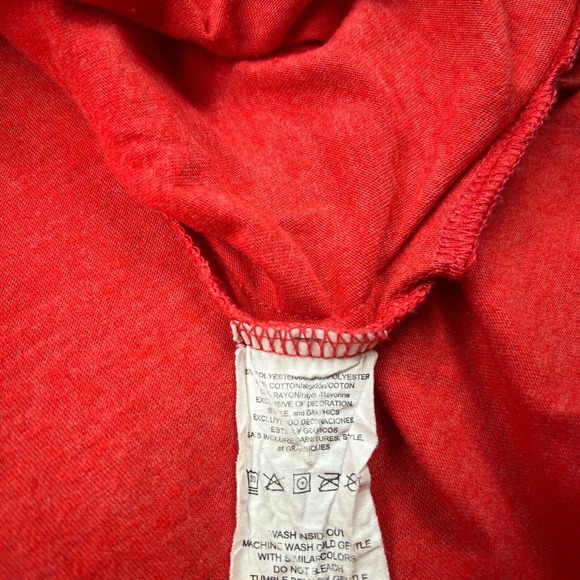 Washington Nationals Shirt Women Medium Red V Neck Short Sleeve Tee MLB Baseball - Picture 11 of 12